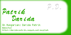 patrik darida business card